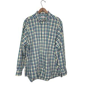 Izod Men’s Plaid Button Down Shirt Size 17-17.5 34/35